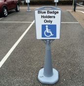 Water-based Badge Holders Only Sign