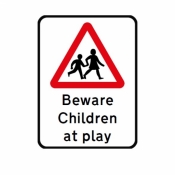 Beware Children at Play sign