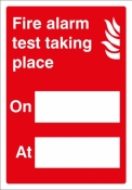 Fire alarm test adapt-a-sign