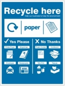 Paper WRAP Recycle here sign