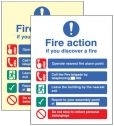 Fire Action Manual Dial (Without Lift) Sign