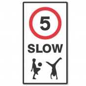 Slow 5mph Class R2 Reflective Sign with channelling