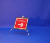 Pedestrians Right Fold up Sign (7018)
