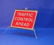 Traffic Control Ahead Fold up Sign (7010.6)