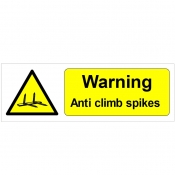 Warning Anti Climb Spikes
