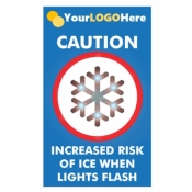Bespoke Ice Warning Sign with Flashing Lights