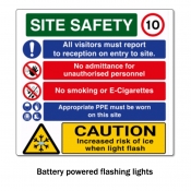 Site Safety Board with Ice Warning Lights