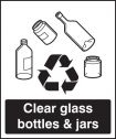 Clear Glass Bottles & Jars Sign
