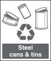 Steel Cans & Tins Sign
