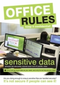 Data security poster - Office rules - 420x594mm synthetic paper poster
