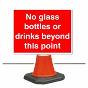No glass bottles or drinks beyond this point