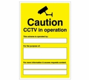 GDPR Compliant CCTV Sign with scheme details