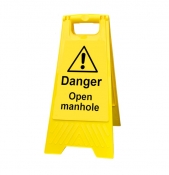 Danger Open Manhole Freestanding Sign