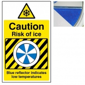 Ice indicator warning signs