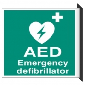 Wall Mounted AED Defibrillator Sign