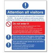 Suspect you have Coronavirus Do not enter sign