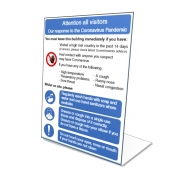 Coronavirus Visitor Checklist before entering building
