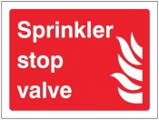 Sprinkler stop valve Sign