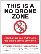 No drone zone Sign