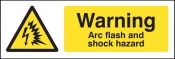 Warning Arc flash and shock hazard Sign