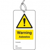 10 Double Sided Asbestos Tags