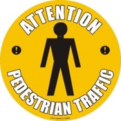 Attention Pedestrian Traffic floor sign 430mm