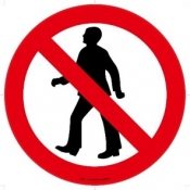 No Pedestrians floor sign 430mm