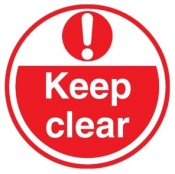 Keep Clear red floor sign 450mm