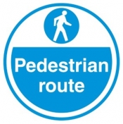 Pedestrian Route floor sign 450mm