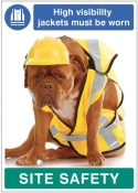 High visibility jackets must be worn dog poster