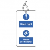 Keep right and use handrail tags
