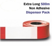 Red and White Non-Adhesive Barrier Tape