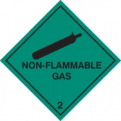 100 S/A labels 100x100mm Non flammable gas
