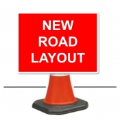 New Road Layout Cone Sign