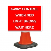 4-Way Control Cone Sign