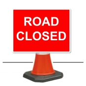 Road Closed Cone Sign