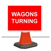 Wagons Turning Cone Sign