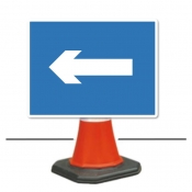 Left Arrow Cone Sign