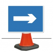 Right Arrow Cone Sign
