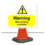Warning Men Working Overhead Cone Sign