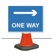 One Way Right Cone Sign