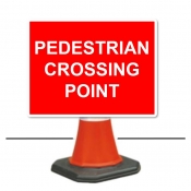 Pedestrian Crossing Point Cone Sign