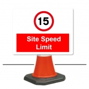 15mph Site Speed Limit Cone Sign