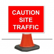 Caution Site Traffic Cone Sign