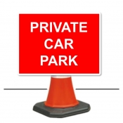 Private Car Park Cone Sign