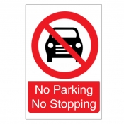 No Parking No Stopping Metal Sign
