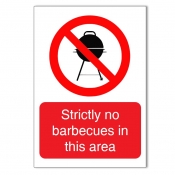 Strictly No Barbecues in this area metal sign