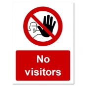 No Visitors sign