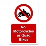 No Motorcycles or Quad Bikes
