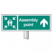 Assembly Point Up/Ahead Verge Sign